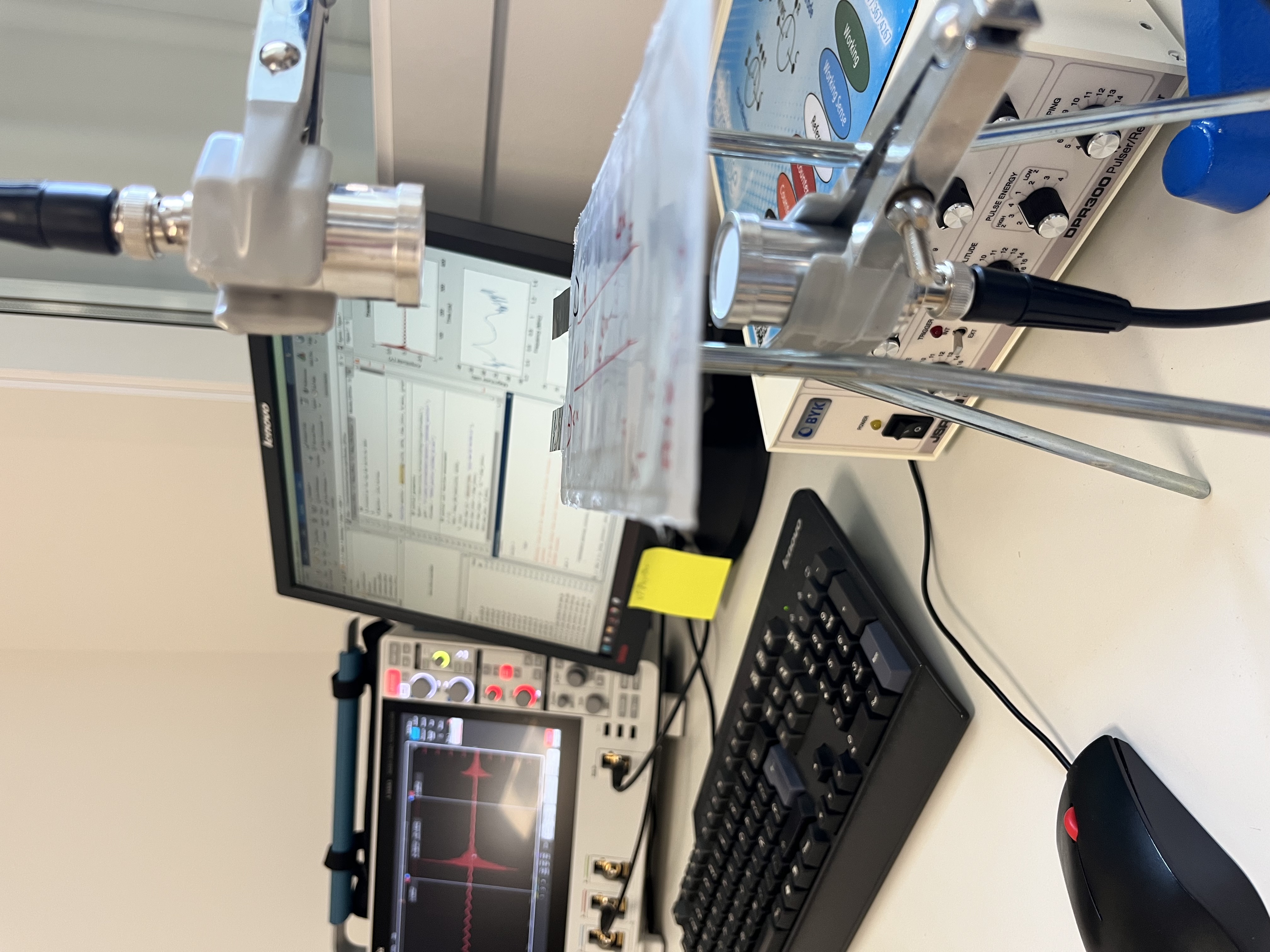 First ultrasonic experimental set tests